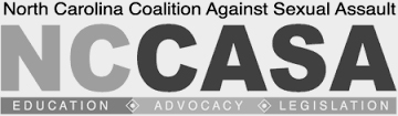 North Carolina Coalition Against Sexual Assault NCCASA Logo. Education, Advocacy, Legislation